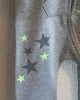 Grijze onesie 'Green Star' (met je naam)