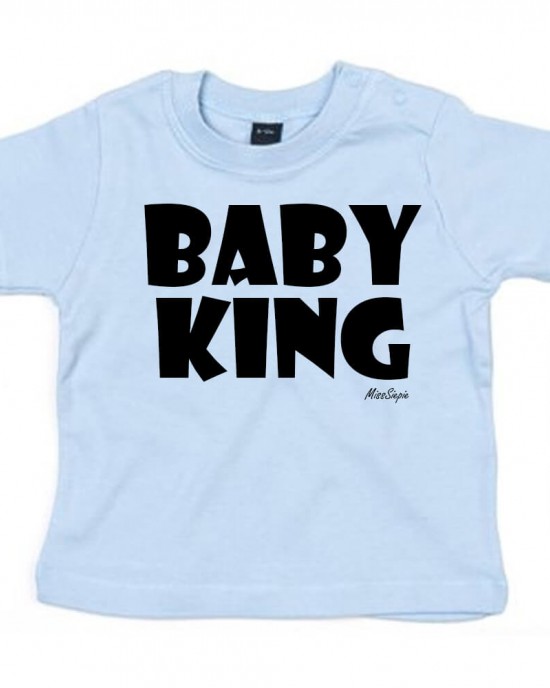 Baby-blauw t-shirt 'Black Baby King'