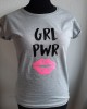 T-shirt Girl Boss GRL PWR grijs