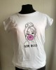 T-shirt Girl Boss Bubblegum wit