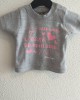 Baby-roze geboorte t-shirt hertje (met je naam)