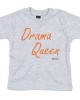 Grijs t-shirt 'Orange Glitter Drama Queen'