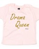 Baby-roze t-shirt 'Gold Glitter Drama Queen'