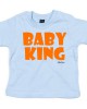 Baby-blauw t-shirt 'Orange Baby King'