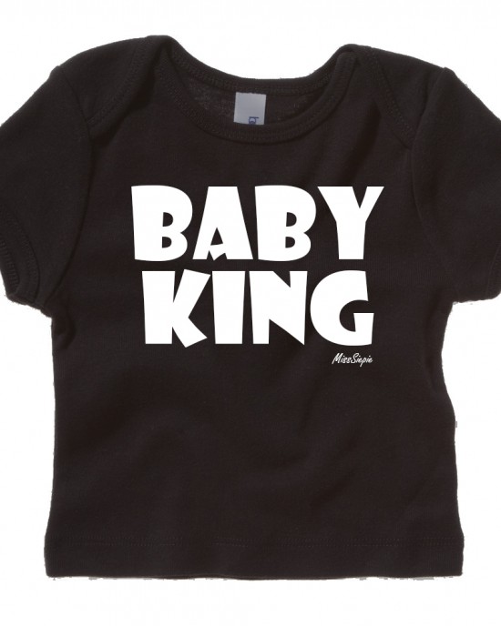 Zwart t-shirt 'White Baby King'