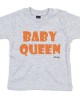 Grijs t-shirt 'Orange Glitter Baby Queen'